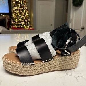 Women’s The Drop Listilla Espadrille Wedge Sandal- Black Size 7